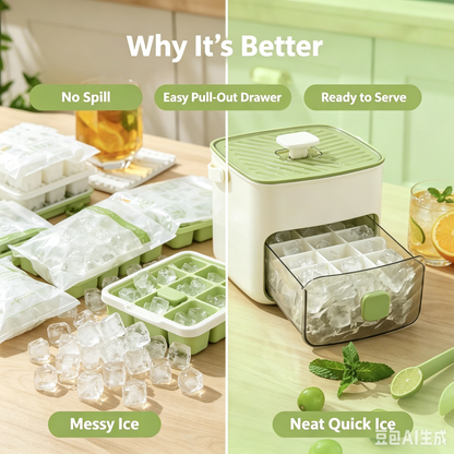 48 Grid One-Touch Ice Cube Tray